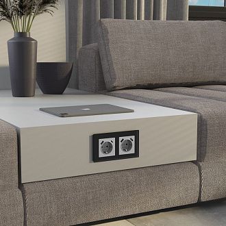 W0023108/ Рамка на 2 поста Senso (черный, стекло soft-touch) Werkel 4690389200373