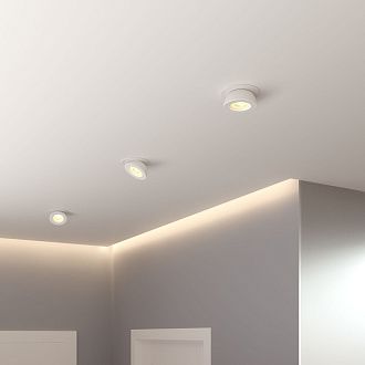 Встраиваемый точечный LED светильник Pruno 25080/LED 8W 4200К белый Elektrostandard, вр 7,4 см