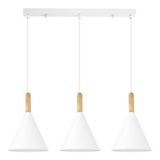 Светильник подвесной 65*19*31,5/180 см, 3*E27 EVOLUCE Arket SLE1255-503-03 белый