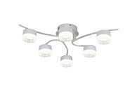 Люстра Ø700, мм, 6*15W (90W), WHITE (Белый) Rilon 9496/6 WHITE