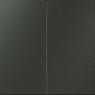 Выключатель с самовозвратом встраиваемый Voltum S70 двухклавишный 10А, титан пластик Soft touch VLS020606