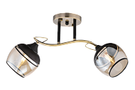 Люстра L560 x W190 x H250, мм, 2*40W (80W), AB+BK (Бронза + Черный) Rilon 1727/2 AB+BK