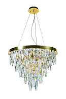 Люстра Ø600 x H450 (1000), мм, 10*40W (400W), GOLD+CLEAR (Золото + Прозрачный Хрусталь) NewRgy 5729E/10A GOLD+CLEAR