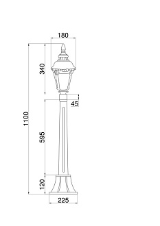 Уличный светильник 110 см Maytoni Goiri O028FL-01BZ, коричневый-бронза