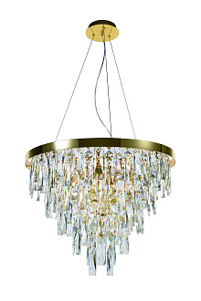 Люстра Ø600 x H450 (1000), мм, 10*40W (400W), GOLD+CLEAR (Золото + Прозрачный Хрусталь) NewRgy 5729E/10A GOLD+CLEAR