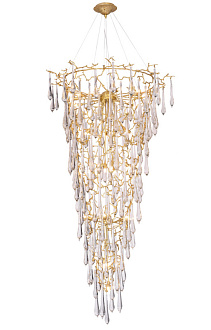 Люстра 120 см, 34*Е14 Crystal Lux REINA SP34 D1200 GOLD PEARL латунь