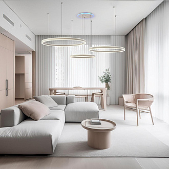 Люстра 120 см LED*180 W, 3000 / 5500 К Citilux Дуэт Белый CL719A700