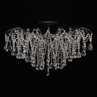 Люстра 72*45 см, 9*E14 перламутровый черный/прозрачный MW-Light Бриз 464018809