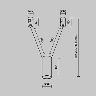 Трековый магнитный светильник 12W, 3000K, Maytoni Technical Focus Led Flarity TR157-1-12W3K-PT, платина