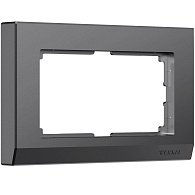 W0081864 Рамка для двойной розетки Stark, графит матовый Werkel, 4690389194542