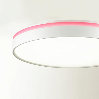 Cветильник 40 см, LED 1*48W, 4000 К, Sonex Kezo Pink 7708/DL, белый/розовый