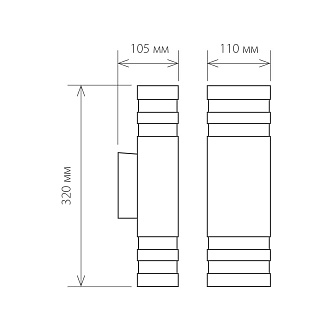 Уличный настенный светильник 1449 TECHNO черный Elektrostandard