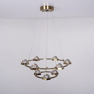 Подвесная люстра WALSH L10 70*70*150 см, 10*LED*5W, 3000K, ImperiumLoft 195470-23, Латунь