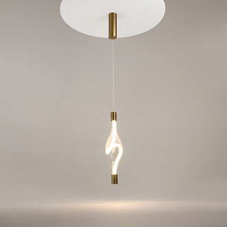 Подвесной светильник 12*12*364 см, LED, 3000К, Maytoni LOOP MOD290PL-L14BS3K латунный