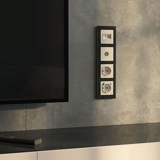 W1183043 ТВ-розетка оконечная, айвори акрил Werkel, 4690389197130