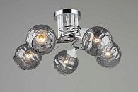 Люстра Ø500 x H230, мм, 5*40W (200W), WT+CH (Белый+Хром) Rilon 1714/5 WT+CH