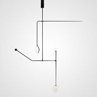Люстра на штанге LINES 165*55*166 см, 2*G4*20W, ImperiumLoft LINES-08, Чёрный