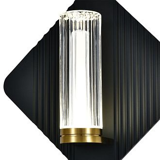 Настенный светильник 27 см, 6W, 4000K, Indigo Rilievo 14032/B/1W Black V000201L, черный
