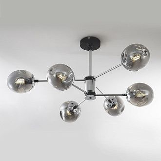 Светильник 91*91*41 см, Е 27 6x40W, Чёрный, Хром MODEMODERN MD.2695.6