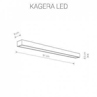 Настенный светильник Nowodvorski KAGERA LED 9502, 1хLEDх24W, 4000К, хром/белый
