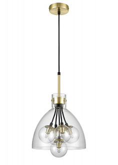 Подвесной светильник  25*194 см, 5*G9 латунь, черный Vele Luce Caramella VL5904P25