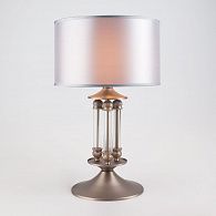 Классическая настольная лампа с абажуром Eurosvet Adagio 01045/1, сатин-никель, 00000084222