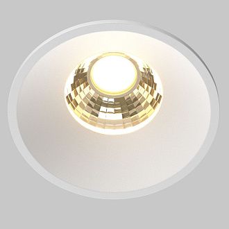 Встраиваемый светильник 5,3 см, LED*7W, 2700K, Maytoni Round 60° DL058-7W2.7K-W, Белый, вр 5,4 см