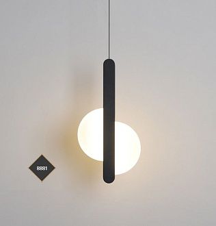 Светильник подвесной SAPFIR (H2129-1BK) SPF-8881 ЧЕРНЫЙ D200*420/H1200/1/LED/6W/4500K HALF 23-10