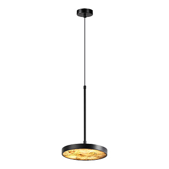 Подвес 23,6*23,6*180 см, LED 1*15W, 3000-4000-6000 К, Odeon Light Bergi 5064/15L, матовый черный/серо-бежевый