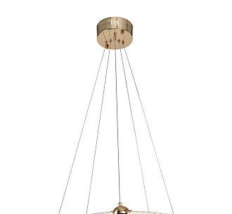 Светильник подвесной 80/60/40 см, LED 94W 4000K золото Zortes Auralia ZRS.57790.94