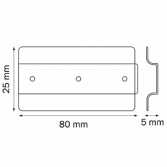 Планка соединительная к треку PRO 8*2,5 см, Матовый Черный Lightstar Barra 505180