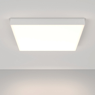 Накладной светильник 60*60*6 см, LED, 90W, 4000К, Maytoni Technical Zon C032CL-90W4K-SQ-W белый
