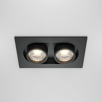 Встраиваемый светильник 15,9*9,5*9,8 см, LED*20W, 4000 К, Hidden DL045-02-10W4K-B Maytoni Downlight, Черный