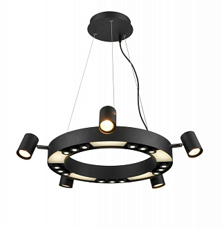 Подвесной светильник  50*120 см, 5*LED / GU10 черный, хром Vele Luce Octopus VL10152P05