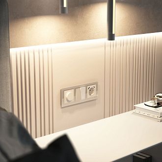 W1142043 Диммер, айвори акрил Werkel, 4690389197079