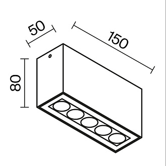 Светильник 15*5 см, LED 10W, 3000К, Графит Maytoni Ares O309CL-L10GF3K
