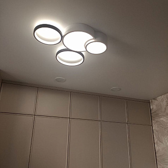 Светодиодный светильник 55 см, 64W, 3000-6000K, Lumion 5253/64CL, белый-черный, с пультом