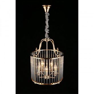 Подвесная люстра 40*80-150 см, 5*E14, 40W, Aployt JOANNA APL.726.16.05, латунный