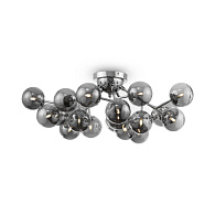 Потолочная люстра Maytoni Dallas MOD545PL-20CH, диаметр 75 см, хром, дымчатое стекло