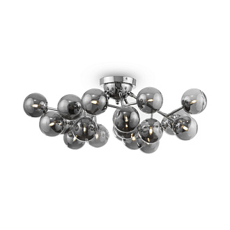 Потолочная люстра Maytoni Dallas MOD545PL-20CH, диаметр 75 см, хром, дымчатое стекло