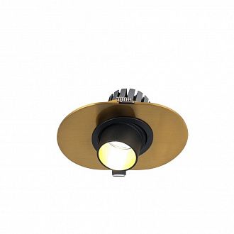 Врезной светильник Favourite Retro 2790-1C, L150*W110*H95, врезной светильник, латунь в сочетании с черным, поворотный спот