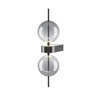 Бра 43 см, 8W, 3000K, Maytoni Double Moon MOD478WL-L8B3K, черный