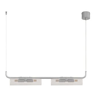 Подвес 76,5*8*-120 см, 4*G9*20W, Lumion TORONTO 8258/4, серебро, прозрачный