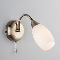 Бра со стеклянным плафоном 25 см Eurosvet Ginevra 30280/1 античная бронза