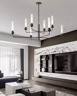 Люстра на штанге Inodesign Stenly Black 8 44.12050