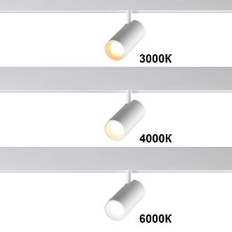 Трековый светильник низковольтный 5.5 см, 18W, 3000-6000K, Novotech Flum 359687, белый