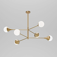 Светильник 93*93*62 см, 6*G9, W,  Eurosvet Calyx 60168/6, латунь