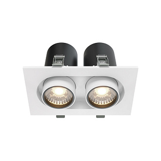 Встраиваемый светильник 15,9*9,5*9,8 см, LED*20W, 4000 К, Hidden DL045-02-10W4K-W Maytoni Downlight, Белый, вр 7,5*14,5 см