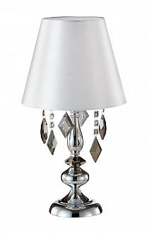 Настольная лампа, 25 см, хром, Crystal Lux MERCEDES LG1 CHROME/SMOKE