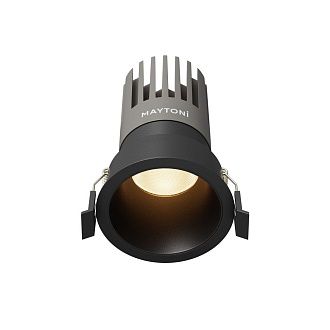 Встраиваемый светильник 8*11 см, вр 7 см, *LED*15W, 3000K, Maytoni Dip DL118-15W-3K-B, Черный